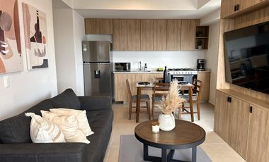 Departamento amueblado en renta en Punta Mayor zona Norte frente a plaza Mayor