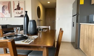 Departamento amueblado en renta en Punta Mayor zona Norte frente a plaza Mayor