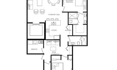 Departamento en venta y renta en SLS Harbour, Puerto Cancún