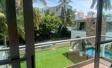 Fracc. El Estero, Casa en RENTA amueblada con ALBERCA, MUELLE Y ACCCESO A CANAL