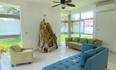 Fracc. El Estero, Casa en RENTA amueblada con ALBERCA, MUELLE Y ACCCESO A CANAL