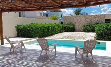 Hermosa Villa en Renta en Chicxulub Puerto Yucatan AMUEBLADA cerca del MAR