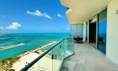 SLS Beach Tower Piso 18 Vistas al Mar · 3 Recámaras — Venta/Renta Departamento en Cancún
