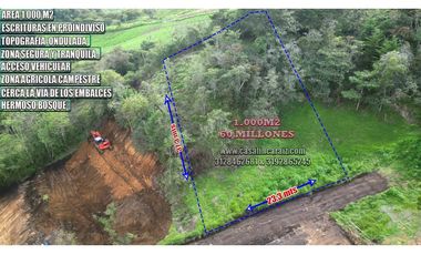 PRECIO DE REMATE! Lote de 1000 m² en Marinilla - Sector Chochomayo