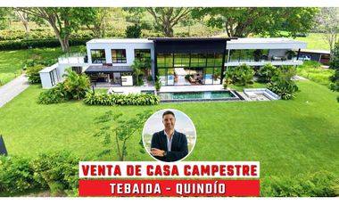 VENTA DE EXCLUSIVA CASA CAMPESTRE EN TEBAIDA, QUINDO, COLOMBIA