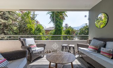 Amplio departamento con vista al Manquehue en calle tranquila de Jardín del Este
