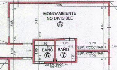 Alquiler monoambiente divisible Sáenz Peña
