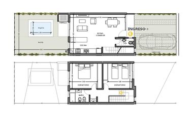 Venta / permuta | Casa 2 dormitorios con pileta | Paseo del Norte, Funes