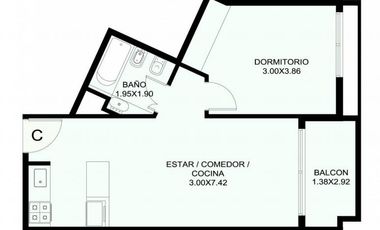 VENTA DOS AMBIENTES- CABALLITO- BALCON FRENTE- PISO 8