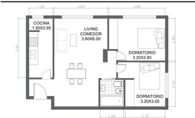 Venta Departamento Piso 10mo, 3 ambientes y lavadero Apto Crédito en Palermo Hollywood