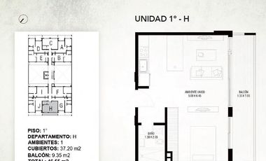 Depto monoamb en alquiler - Boulevard V - General Pacheco - Javier Quintana Inmobiliaria