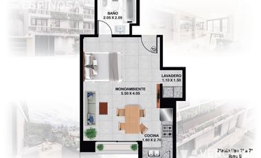 Departamento de tres ambientes en venta, Moron.