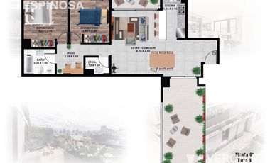 Departamento de tres ambientes en venta, Moron.