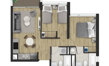 Arriendo Departamento nuevo a estrenar 2 dormitorios 2 baños Temuco Pueblo Nuevo
