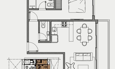 Venta semipiso 2 ambientes a estrenar en Vicente López