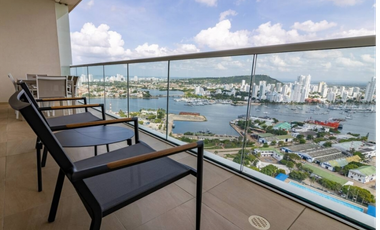 VENTA APARTAMENTO 76m2 1H/1B/1G + TERRAZA BOCAGRANDE CARTAGENA MH