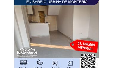 SE ARRIENDA APARTAMENTO EN BARRIO URBINA DE MONTERA