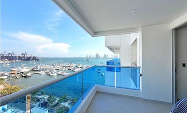 En Arriendo Apartmento Amoblado en Manga Vista a la Bahia