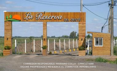 Lote de 300 M² en venta ubicado en Reserva del Oeste - General Rodríguez