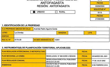 SE VENDE TERRENO ROTONDA, ANTOFAGASTA