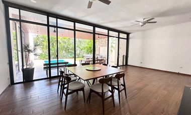 HERMOSA CASA EN RENTA AMUEBLADA EN MERIDA RESIDENCIAL ALLEGRA