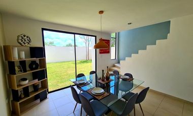 Casa en privada con áreas verdes en Conkal, Mérida