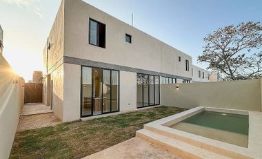 Casa en Conkal con 3 habitaciones, en privada con amenidades.