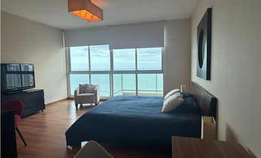 ALQUILO APARTAMENTO EN PUNTA PACIFICA, 2 RECAMARAS, AMOBLADO.