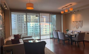 ALQUILO APARTAMENTO EN PUNTA PACIFICA, 2 RECAMARAS, AMOBLADO.