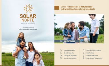 VENTA LOTE  BARRIO ABIERTO SOLAR NORTE