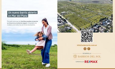 VENTA LOTE BARRIO ABIERTO SOLAR NORTE
