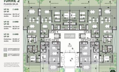 Departamento 3 ambientes VENTA, Barrio  Saint Thomas Sur, CANNING, JARDIN