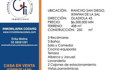 VENTA DE CASA EN IXTAPAN DE LA SAL