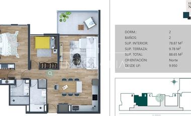 Departamento en Venta en sector mar jonico