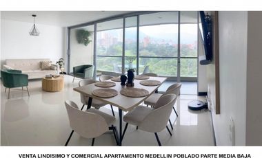 Venta apartamento Medellín poblado piso alto campestre completa