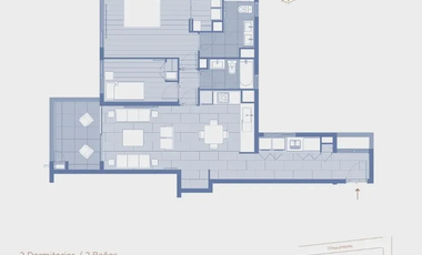 EXCLUSIVO DEPARTAMENTO EN VITACURA 2D 2B 1E 1BO