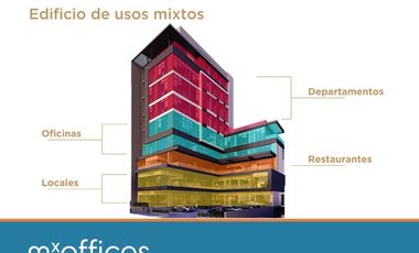 Se renta oficina en Obra gris Nivel 4 de 124.59 m2 Zona San Jeronimo