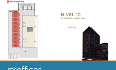 Se renta oficina en Obra gris Nivel 4 de 124.59 m2 Zona San Jeronimo