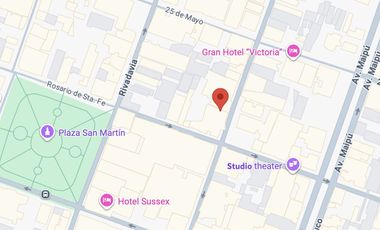 Departamento en Centro  en venta  1 dormitorio a una cuadra de Plaza San Martin Amoblado para renta