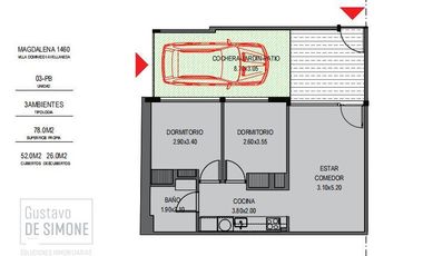venta 3 ambientes con cochera en villa dominico apto credito