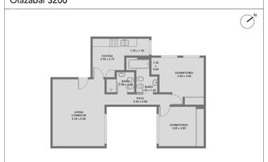 Venta semipiso de 3 ambientes. Piso 6. Belgrano R. Muy luminoso!