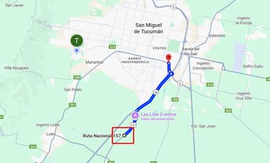 Terreno de 11.6 hectáreas sobre Ruta Nacional 157, Santa Bárbara, Lules