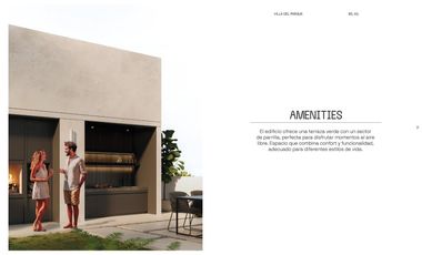 Departamento 2 ambientes en construcción balcón grande con lavadero, baño y toilette.