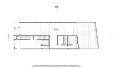 Departamento 2 ambientes en construcción balcón grande con lavadero, baño y toilette.