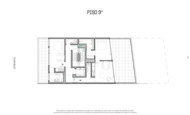 Departamento 2 ambientes en construcción balcón grande con lavadero, baño y toilette.