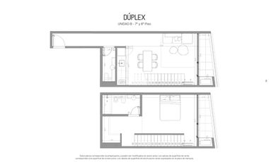 Departamento 2 ambientes en construcción balcón grande con lavadero, baño y toilette.