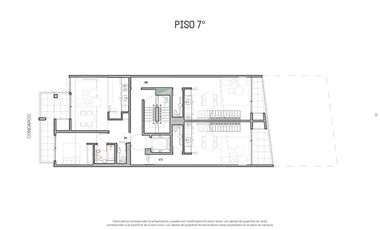 Departamento 2 ambientes en construcción balcón grande con lavadero, baño y toilette.