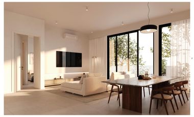 Departamento 2 ambientes en construcción balcón grande con lavadero, baño y toilette.