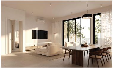 Departamento 2 ambientes en construcción balcón grande con lavadero, baño y toilette.