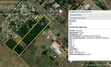 Chacra en venta 8,5 has Brandsen sobre Ruta 2 - Ideal Proyecto Inmobiliario